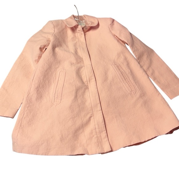 Zara Pink Trench Coat A-line Silhouette - Picture 4 of 9